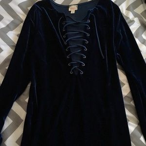 Blue velvet dress NASTY GAL